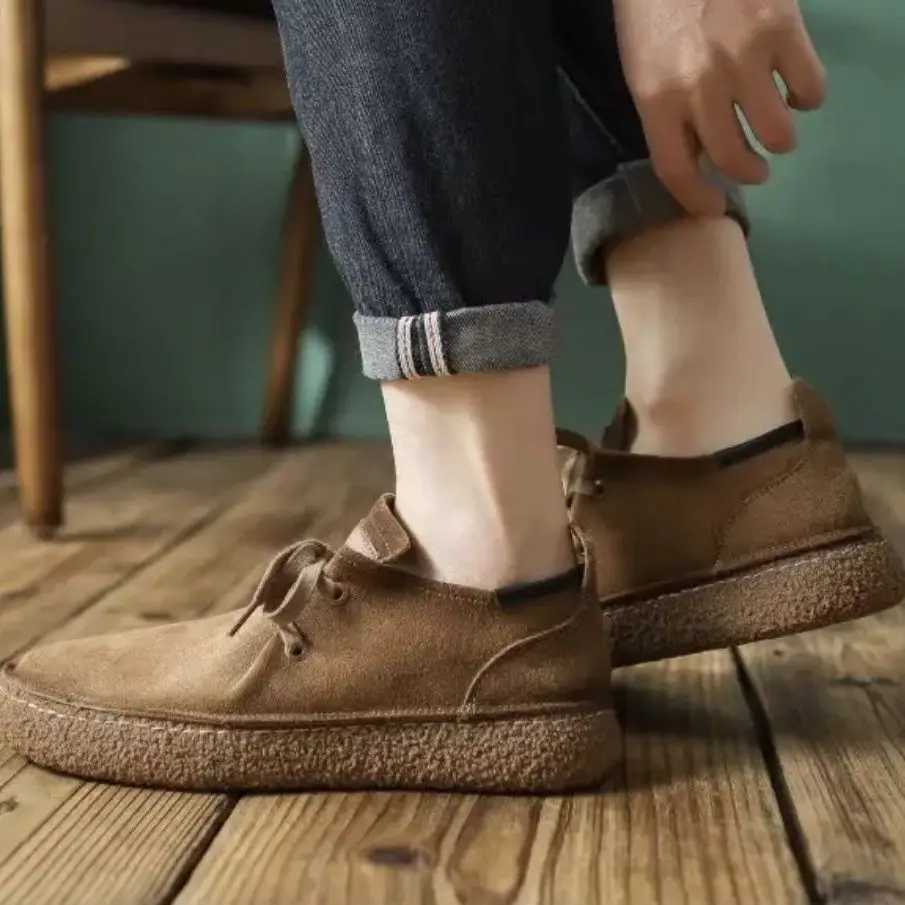 Men Casual Genuine Cow Suede Leather Shoes N-slip Sole Classic Sewing Comfortable Slip- Club Party Shoe Spring SummerXJ250118
