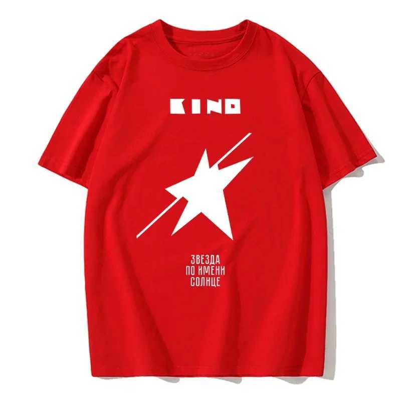 Kino Russian Band Album A Star Named Sun T-Shirt Boys Animal Print Shirt Cute Tops Blank T Shirts Mens T Shirt W250117