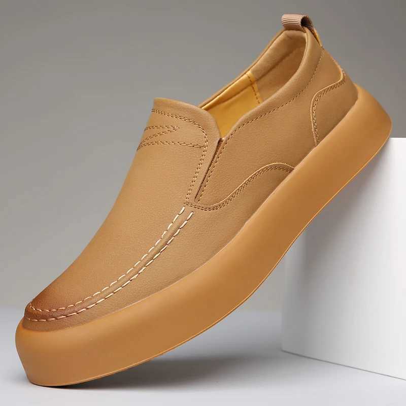 Luxury Brand Designer Mens Shoes Genuine Leather Slip Loafers Mocasines Summer Breathable Driving Shoes Walking Men SneakersXJ250118