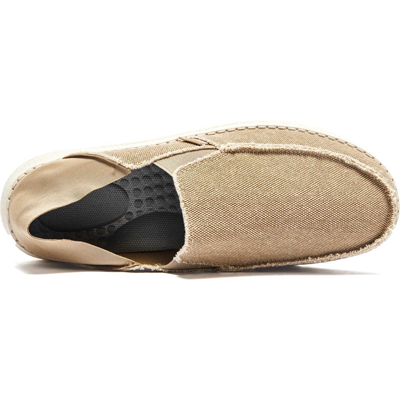 HOBIBEAR Slip Loafer for Men Zero Drop Canvas Loafer lightweight Flat Boat ShoesXJ250118