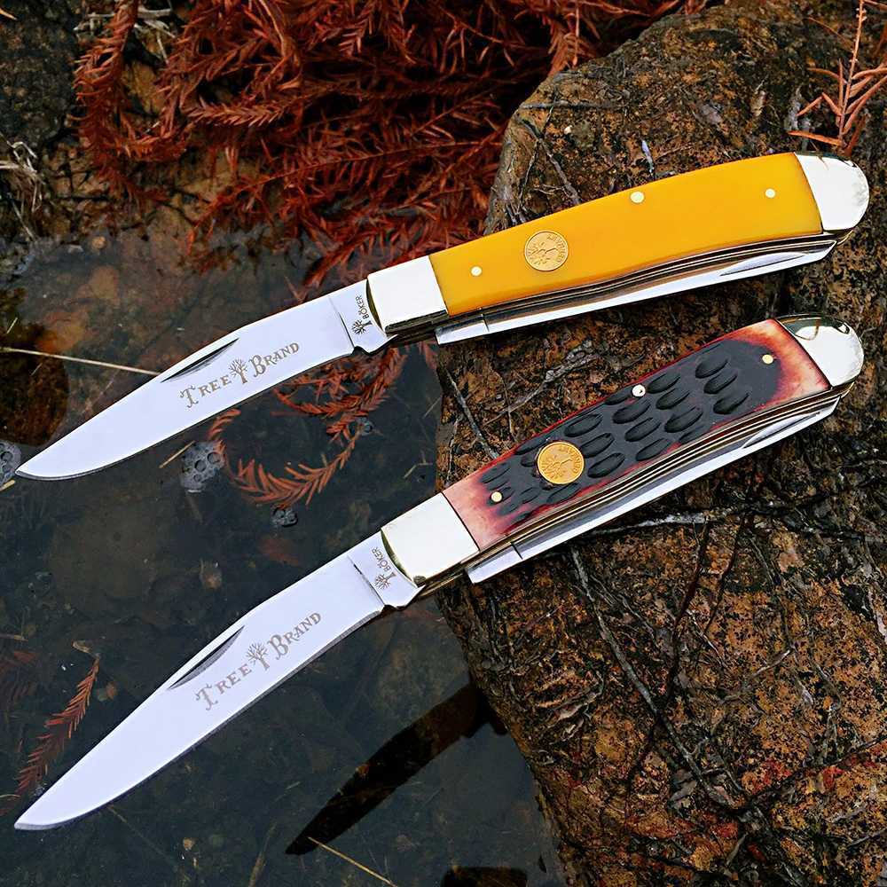 Watchman Knife Bone Slip Joint Multi Blade Folding Pocket Knives with Traditional Tree High qualityXJ250307