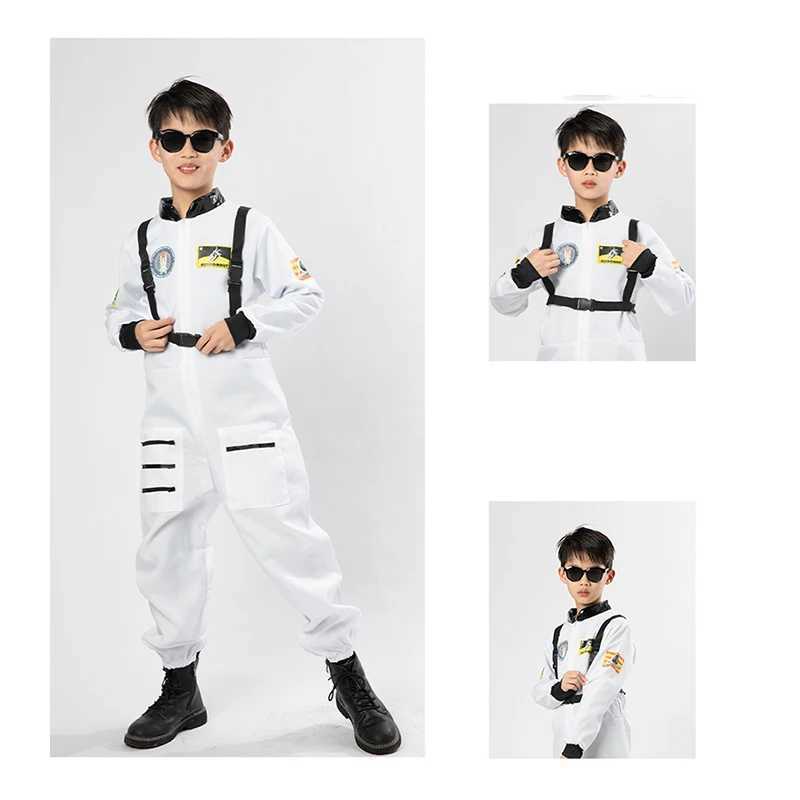 Astronaut Costume for Jumpsuit Role Play Astronaut Space Suit Halloween White Cosplay W250117