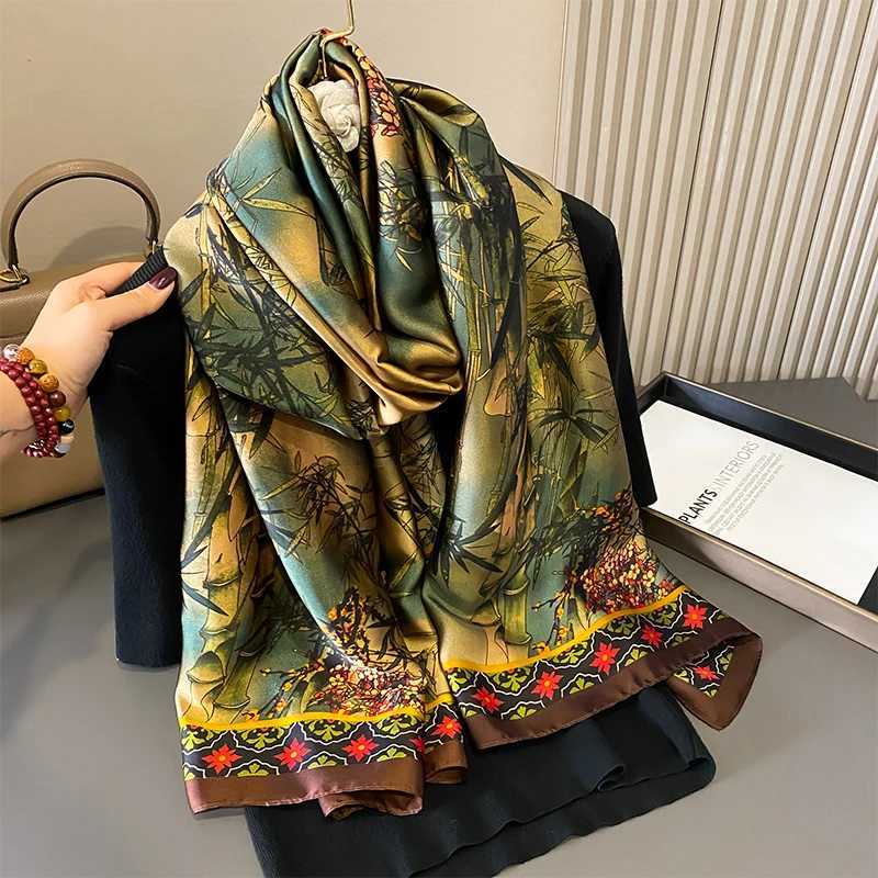 Design Silk Shl Headscarf Womens Fashion Summer Sunscreen Beach Stoll Wrs Bufanda Womens Headscarf Echape New W250118