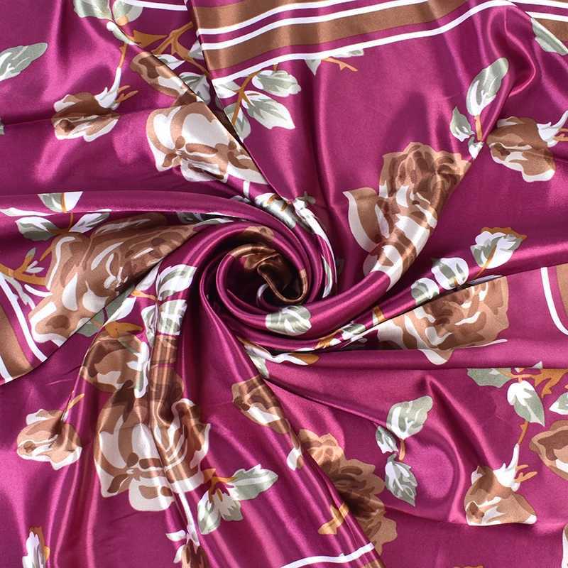 2023 New Rose Pattern Season Global Fashion 90 Color Ding Square Scarf Headband Scarf Silk W250118