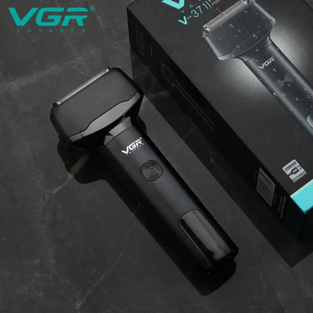 VGR Foil Shaver Professional Electric Shaver Triple LED Display USB Charge Pop-Up Hair Trimmer IPX5 Waterproof V-370/V-371W250117