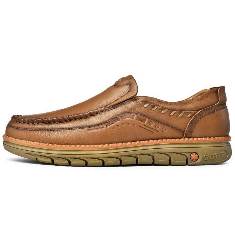 High Quality Loafer Casual Mens Comfortable Flats Genuine Leather Luxury Loafers Men Casual Shoes Designer Original Adulto ShoesXJ250118