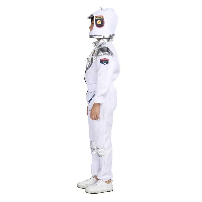 Boys Cartoon Astronaut Cosplay Costume Halloween Dress Up One-piece Jumpsuit Hat Kids Dress Up Outfit For Carnival Party W250117