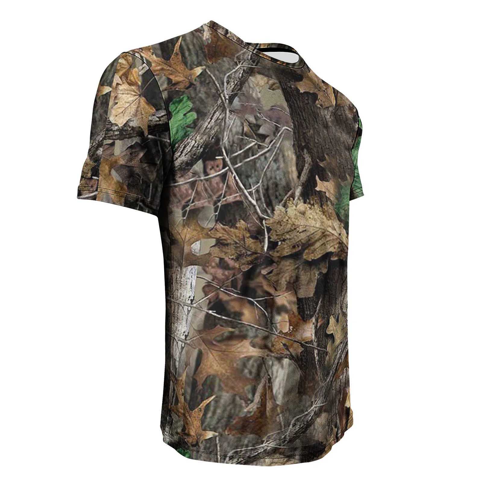 Y2K Tree Camouflage Casual Tops for Men Outdoor Street Harajuku Disguise Print Graphic T-Shirt W250117