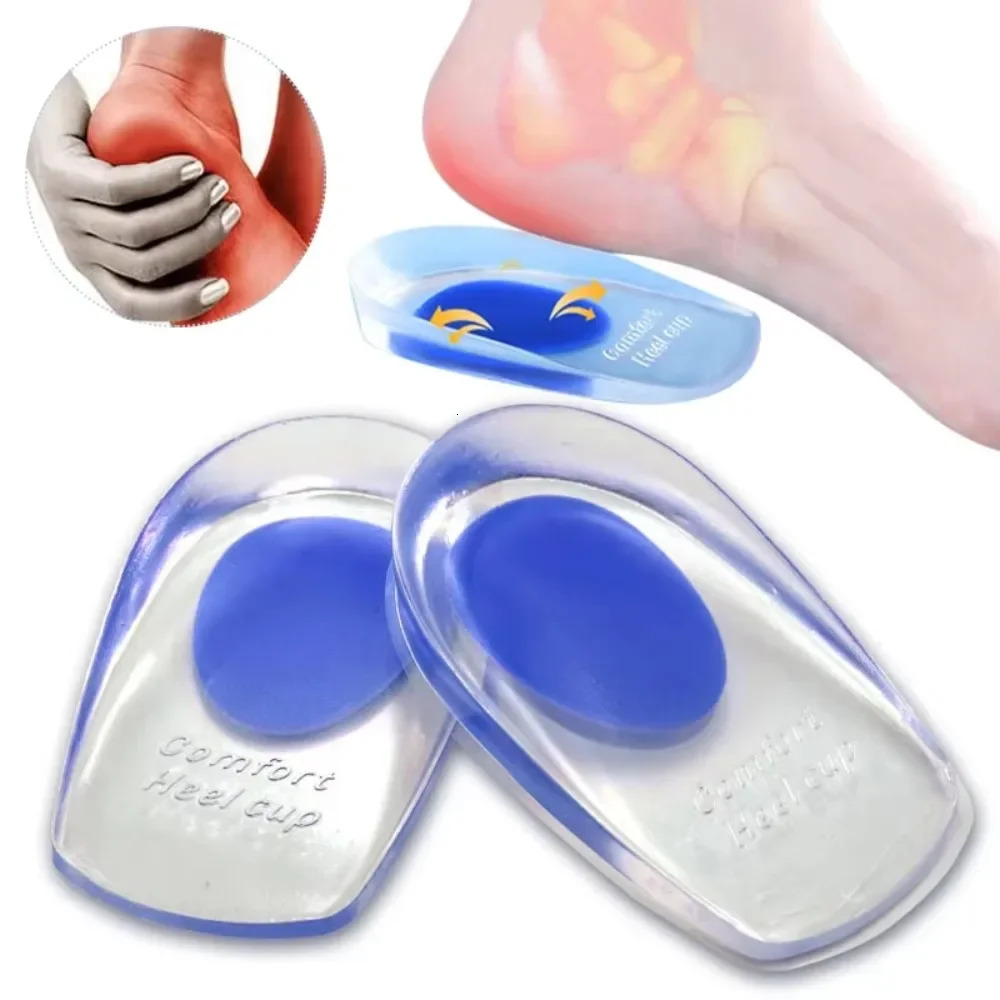 2pcs Silicone Gel Insoles for Plantar Fasciitis Heel Spur U-shaped Pain Relief Protective Inserts Soft Pads for Men Women 250121