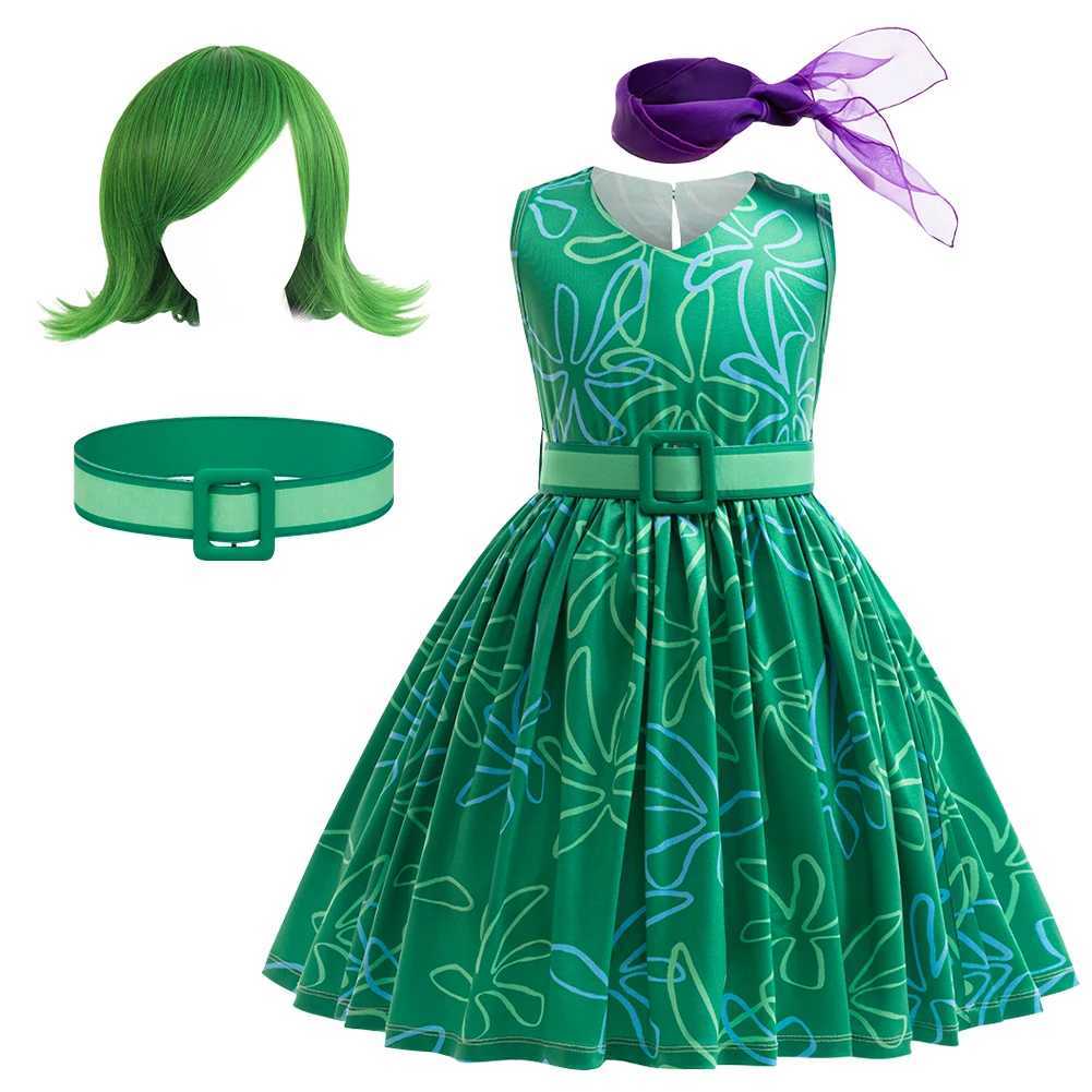 Girl disgusting from inside out cosplay costume birthday party dress up childrens Halloween cosplay costume carnival costume W250117