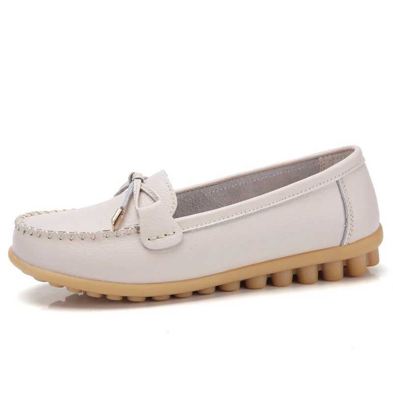 2023 New Woman Flats Shoes Ballet Flat Sneakers Genuine Leather Spring Soft Ladies Boat Ballerina Espadrilles CreepersXJ250118