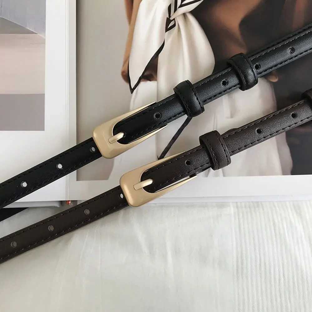 Luxury Design Casual Retro Metal Buckle Waistband Leather Belt Thin Waist Strap Trouser Dress Belts W250120