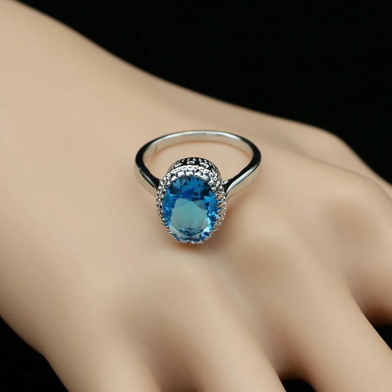 925 Sterling Silver Jewelry 11 Multicolor Cubic Zirconia Rings For Women Rings Size 6 7 8 9 10 250121