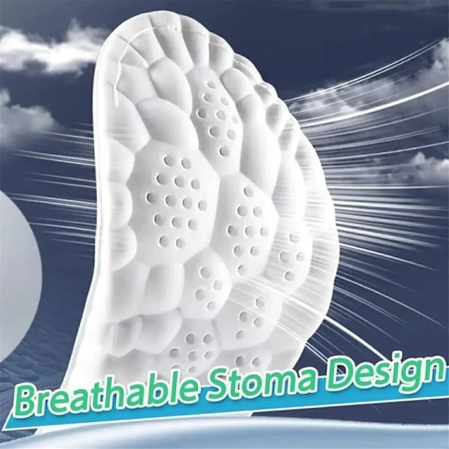 4D Cloud Technology Insole Large Size Super Soft Comfort Insoles Foot Protection Cloud Feeling U-Shape Memory Foam Sports Insole 250121