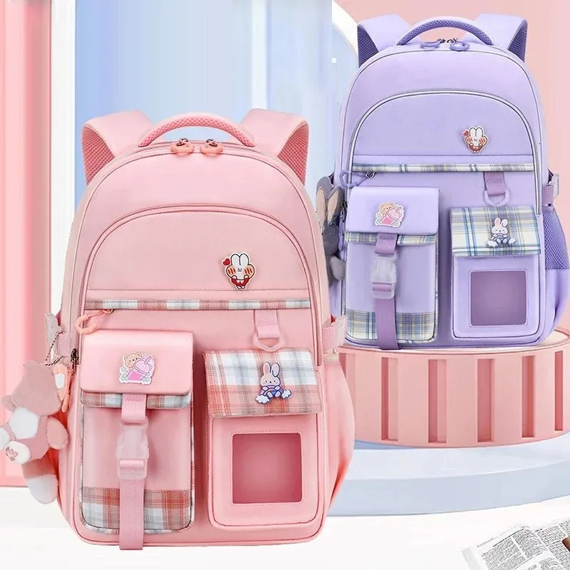 Waterproof Lightweight Backpack For Primary School Girls And Children Large Capacity Spinal Protection Backpack For Girls 250109