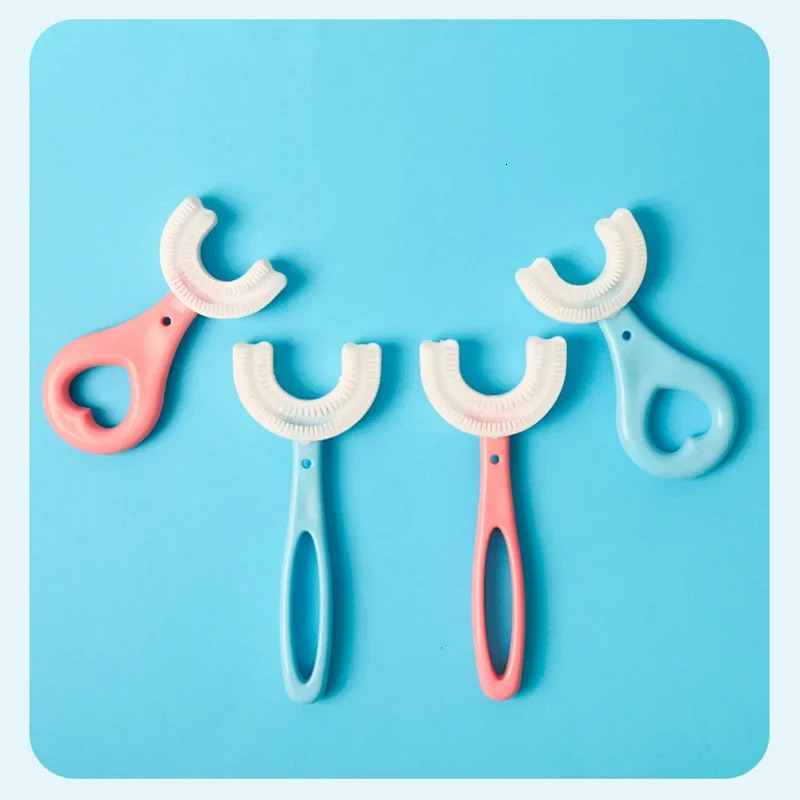 Toothbrush Children 360 Degree Ushaped Child Teethers Brush Silicone Kids Teeth Oral Care Cleaning 250115