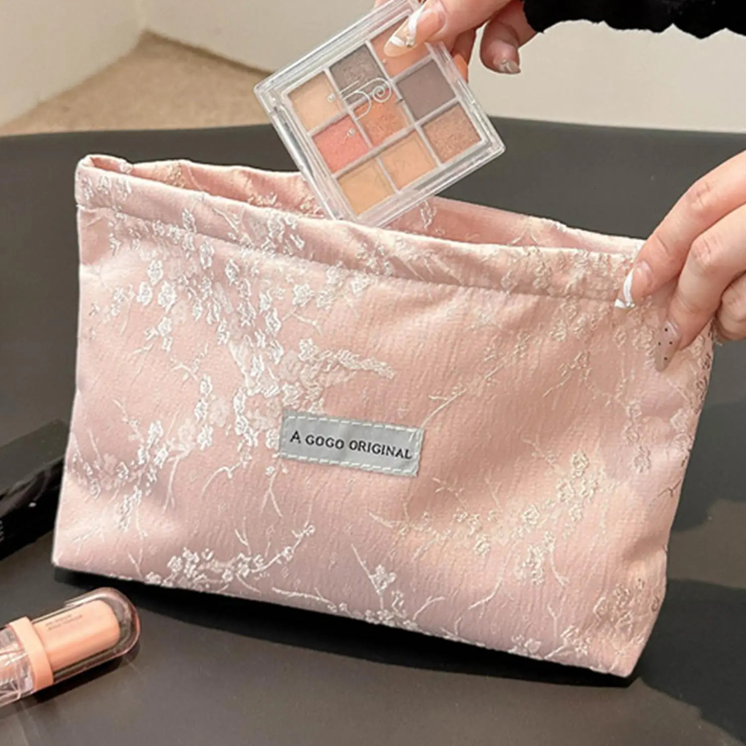 Elegant Cosmetic Bag Women Floral Makeup Case Organizer Temperament Cosmetic Pouch Travel Toiletry Bag Storage Beauty Case250114
