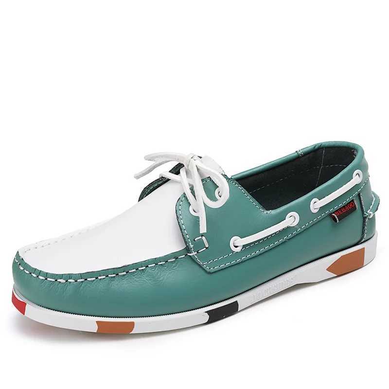 2022 New Mens Casual Genuine Suede Leather Docksides Classic Boat Shoes Loafers Shoes Unisex Handmade shoes High QualityXJ250118