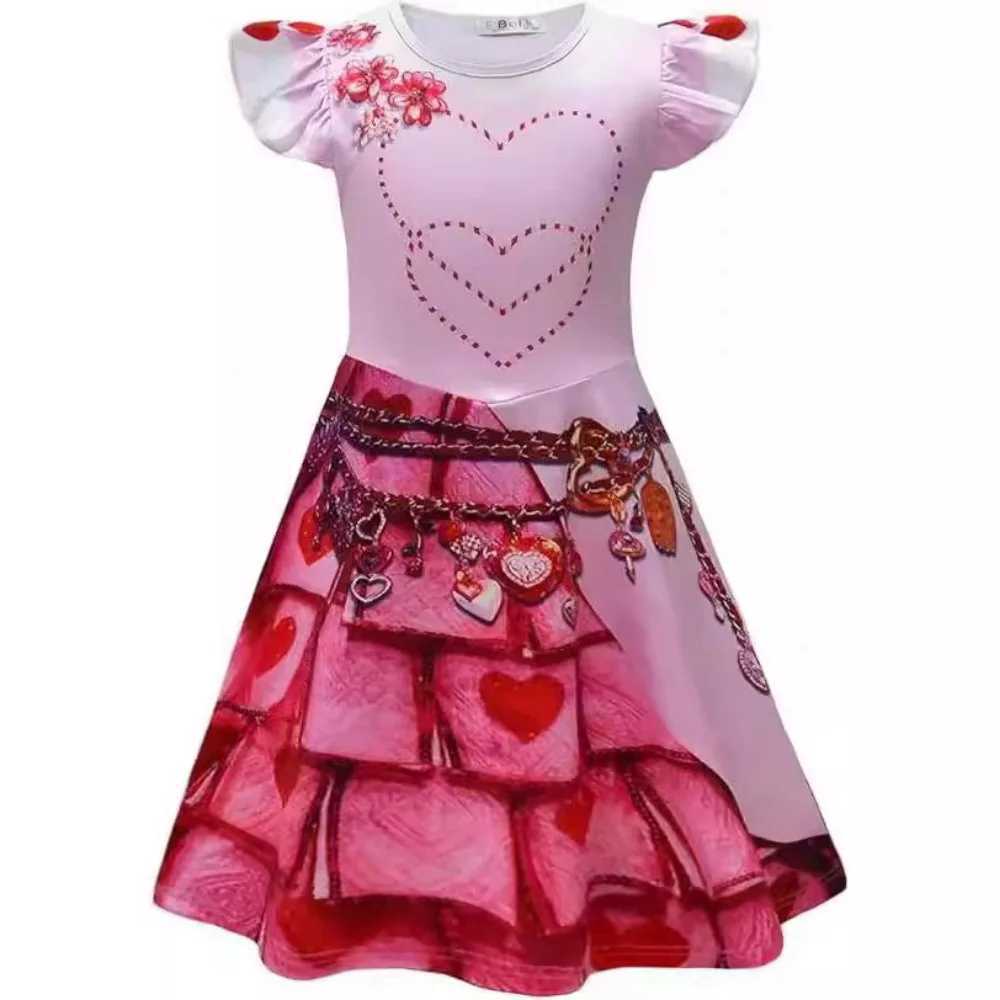 Movie Rise of Red Mal Cosplay Costume Evie Disguise Dress Uniform Suit for Kids Outfit Halloween Carnival Party Clothes Roleplay W250117