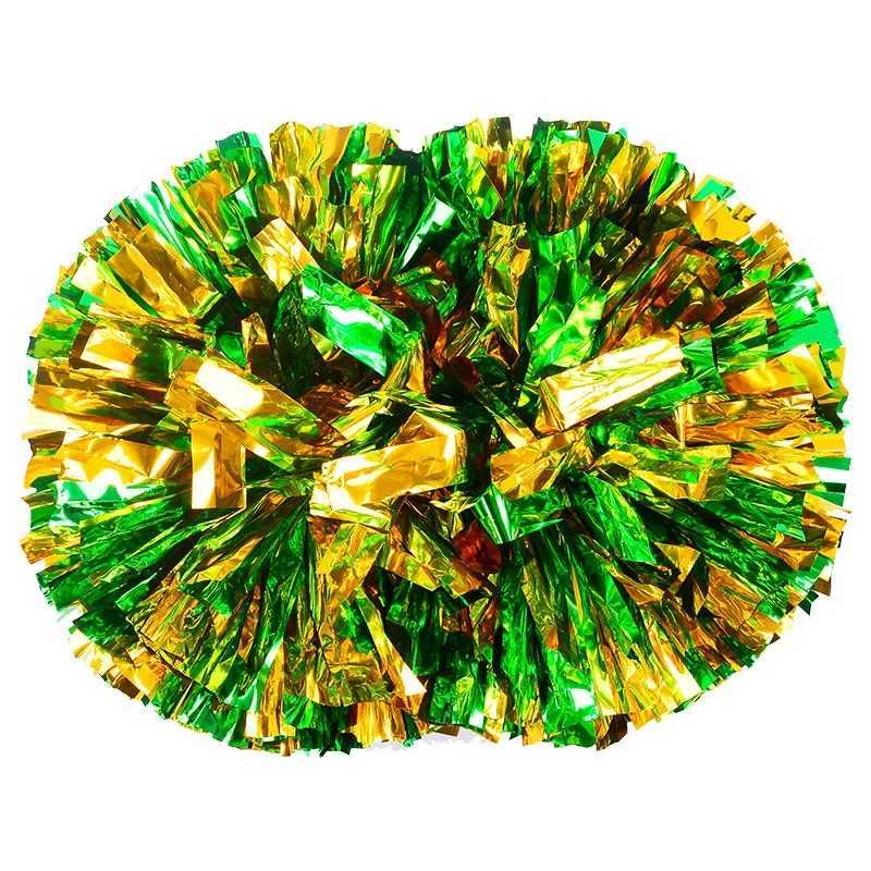 Gold Cheerleading Pom Poms with Handle Cheer Balls Big Silver Red Yellow Blue Hand Dance Pompoms Accessories for Women Girl KidsW250121
