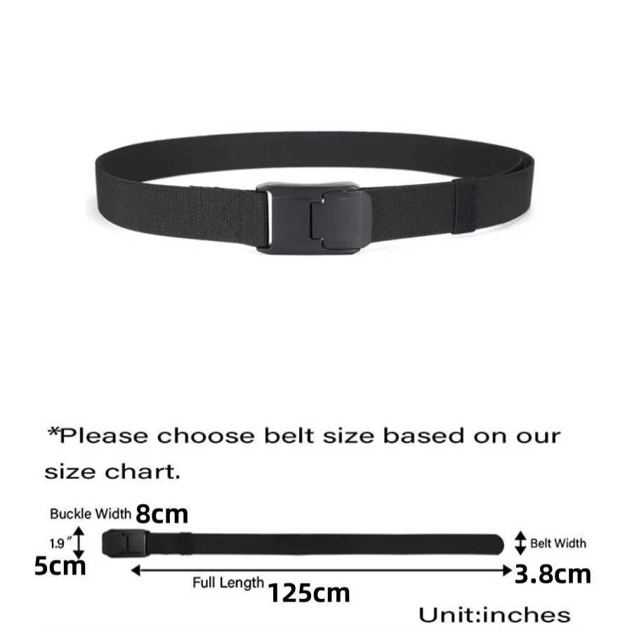 New Stretch Belt For Men and Women Quick Release Buckle Strong Real Nylon Unisex Elastic Belt Overalls Work Belt W250120