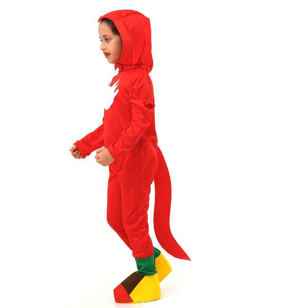 5 colors Halloween boy and girl tight fitting clothes childrens role-playing costumes Sonic anime jumpsuit white gloves gifts W250117
