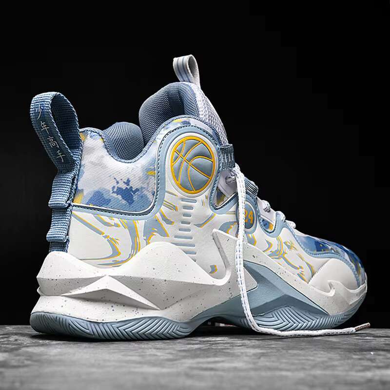 Men's Basketball No-Slip Bre a thable Outdoor Fa shion Graffiti Training Shoes