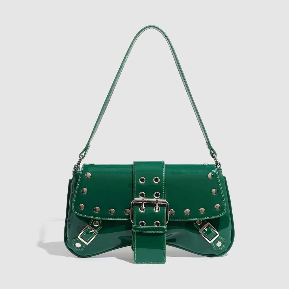 Punk style willow nail shoulder bag, handbag, armpit bag
