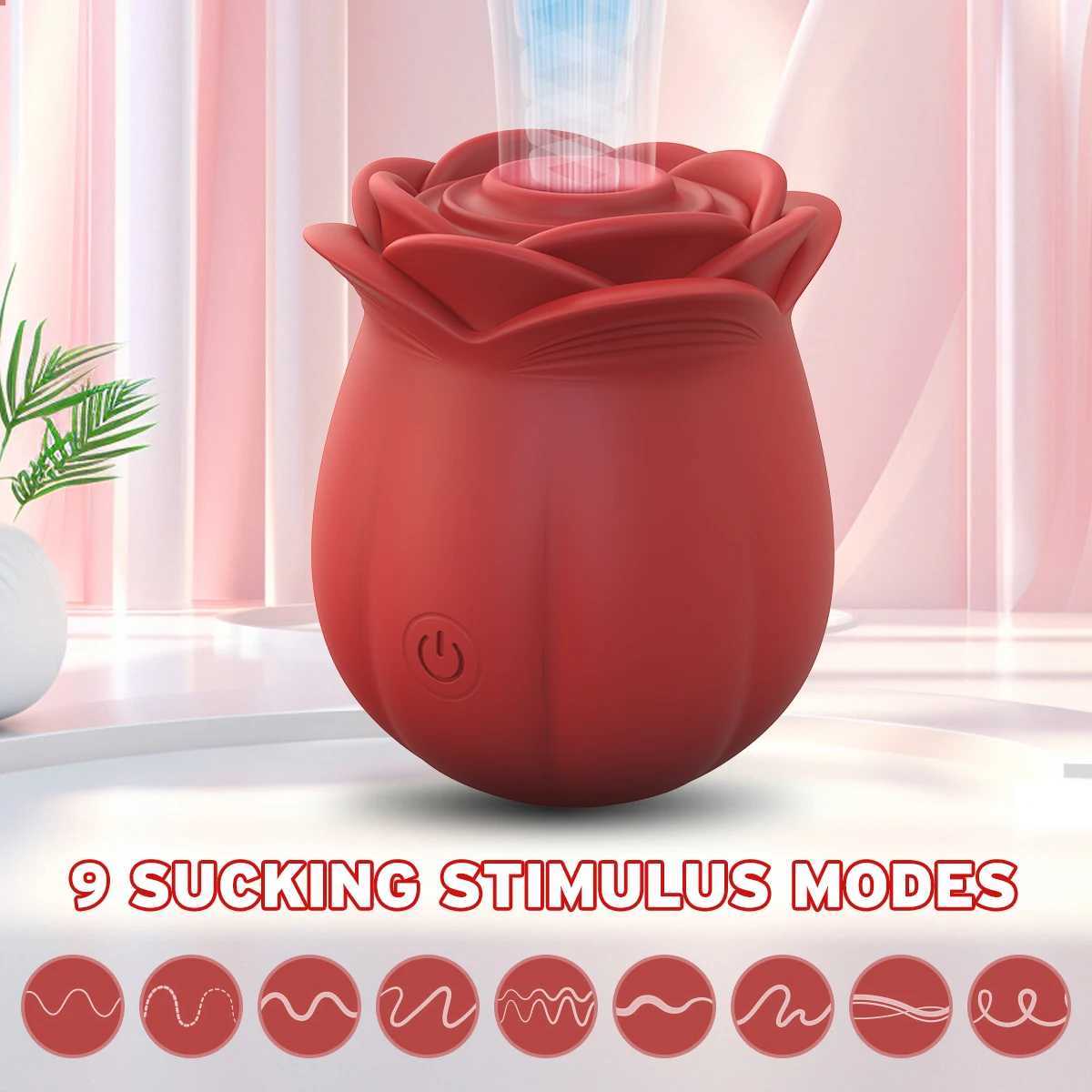 Clit Sucker Rose Vibrator for Women Sucking Beating NippleClitoral Masturbation Nipple Sucker G-spot Vaginal Vibrator Sex Toys W250117