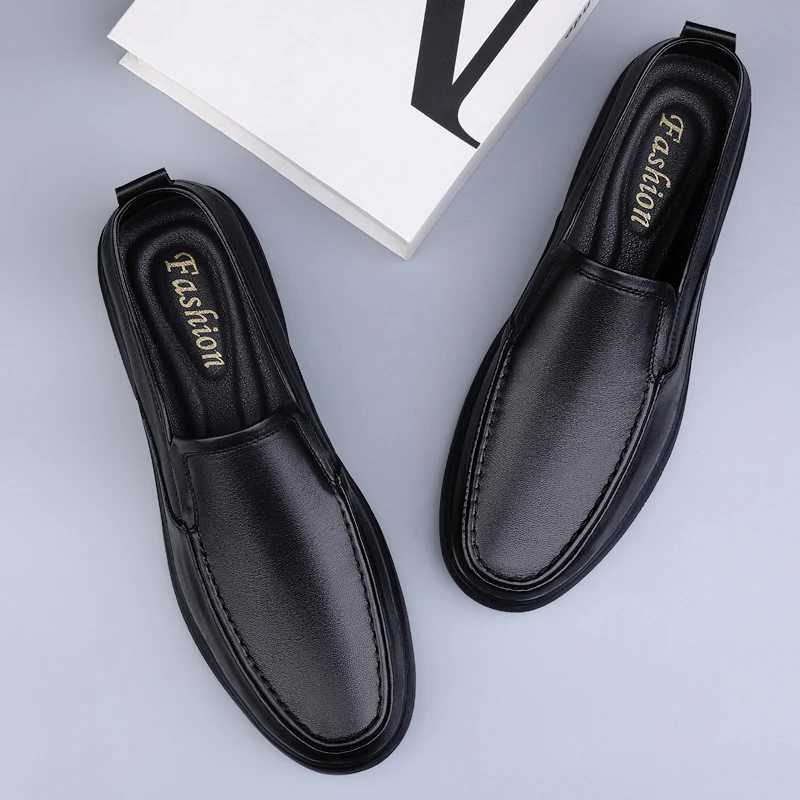 Genuine Leather Men Loafers Handmade Mens Casual Shoes Business Dress Flats Breathable Luxury Brand Man Driving ShoesXJ250118