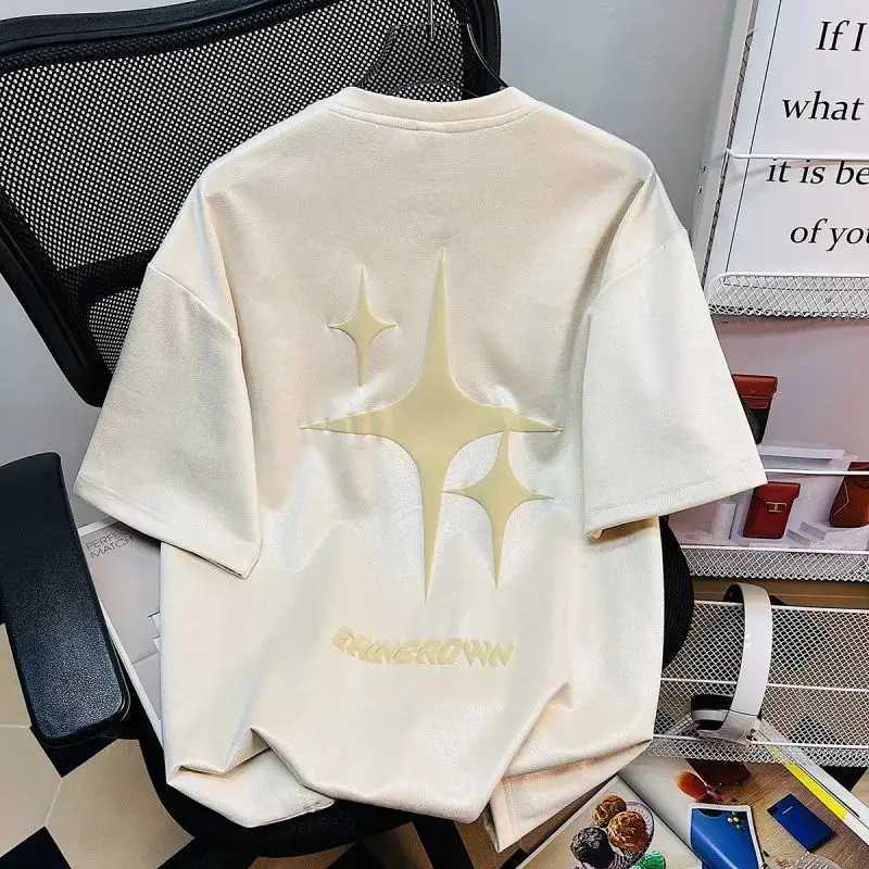 Hip Hop Summer Men and Women Trendy Street Personality Letter Print Round Neck Short Sleeve Couple Loose Casual T-shirt Top y2k W250117