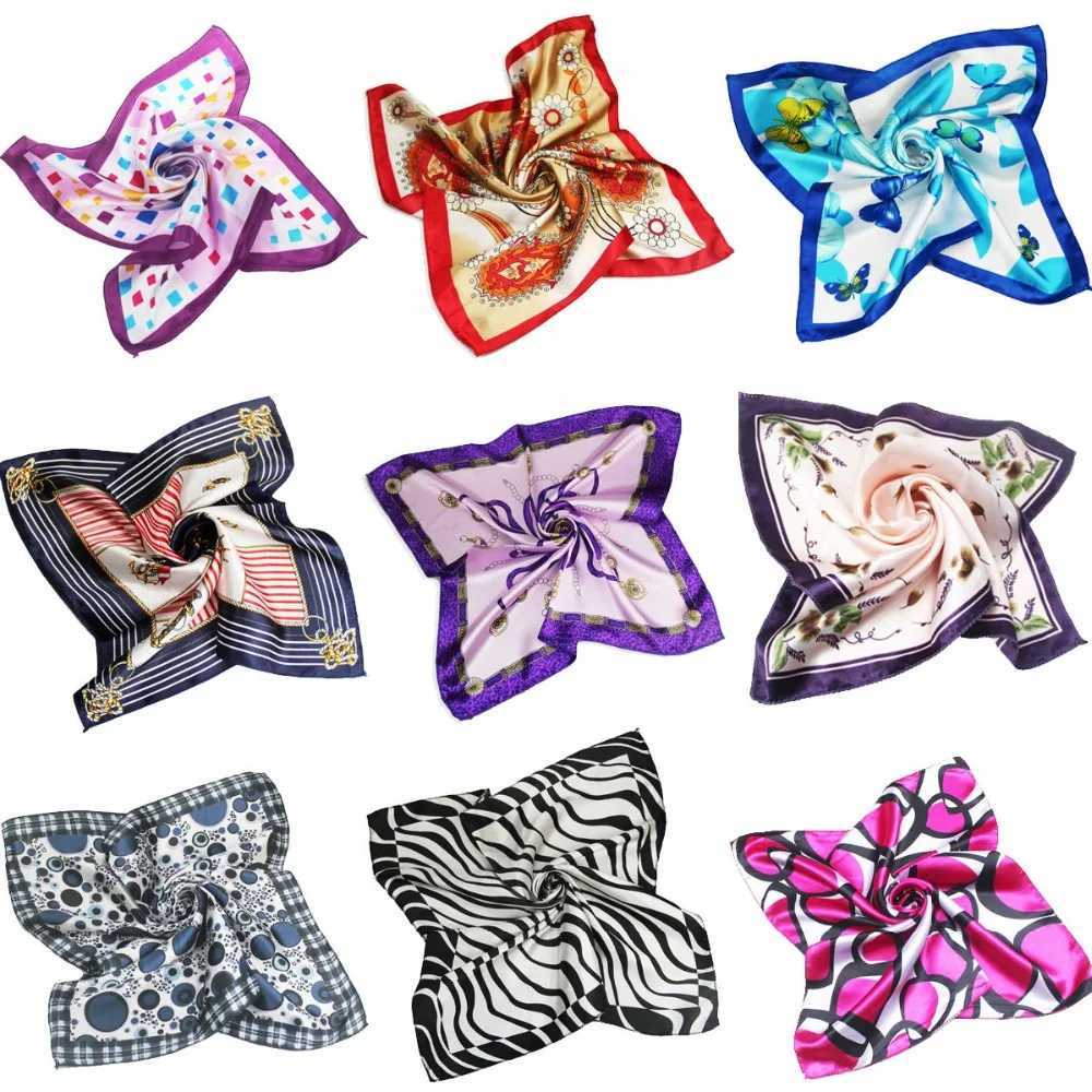 50cm Fashion scarf Silk Head neckerchief elegant Accories Printed Necklace Pattern Headscarf offs Ladies Women student hot W250118