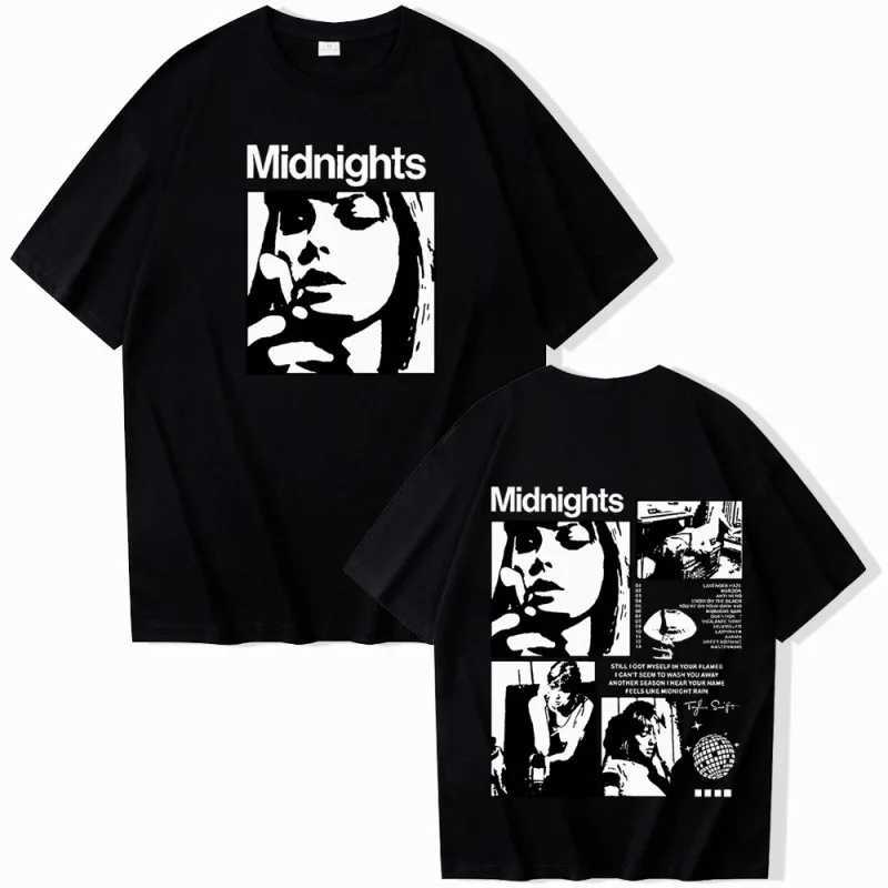 Eras Tour T-shirt Womens Short sleeved Fashion Y2K TShirts for Fans Gift Midnights Harajuku Retro Lazy High quality T-shirt W250117