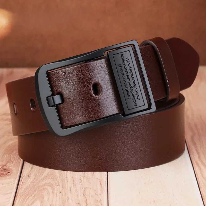 Leather Mens Belt Fashion Metal Alloy Pin Buckle Adult Luxury Brand Jeans Business Casual Waist Male Strap Brand W250120