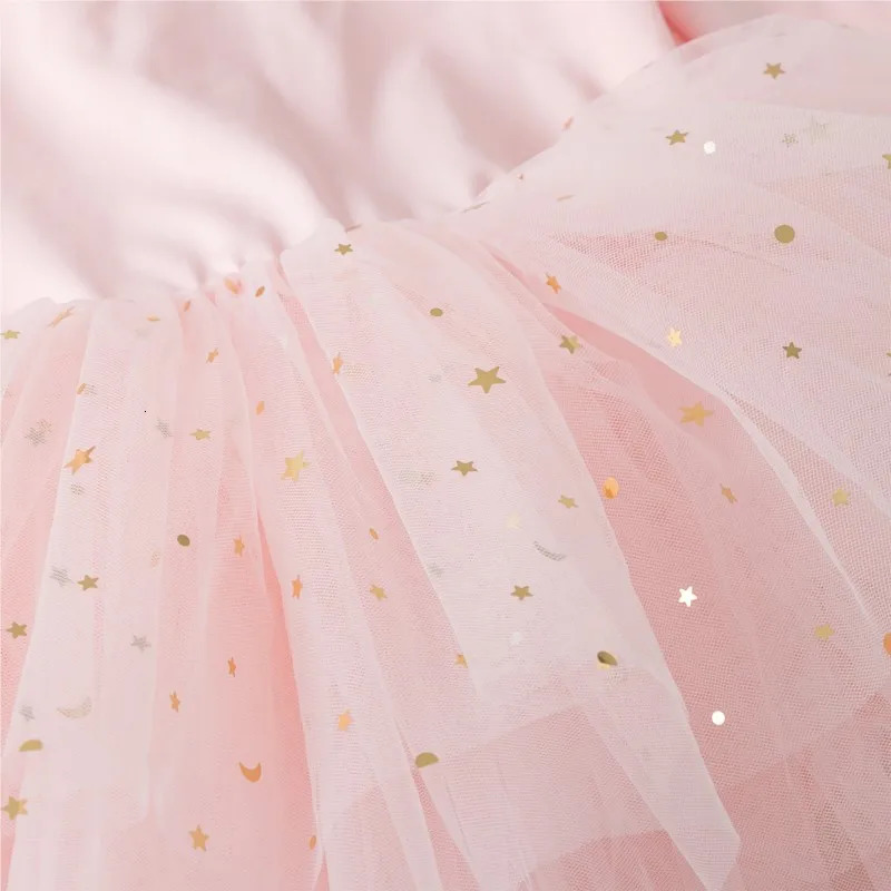 Baby Girl Princess Sequins Ballet Tutu Dress Long Sleeve Infant Toddler Child Tulle Vestido Party Dance Baby Clothes 1-5Y 250120