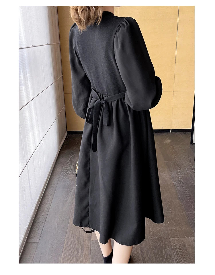 Autumn Winter Fashion Maternity Dress Long Sleeve V-neck Vintage Embroidery Pregnant Woman Empired Dress Princess Party Dresses 250116