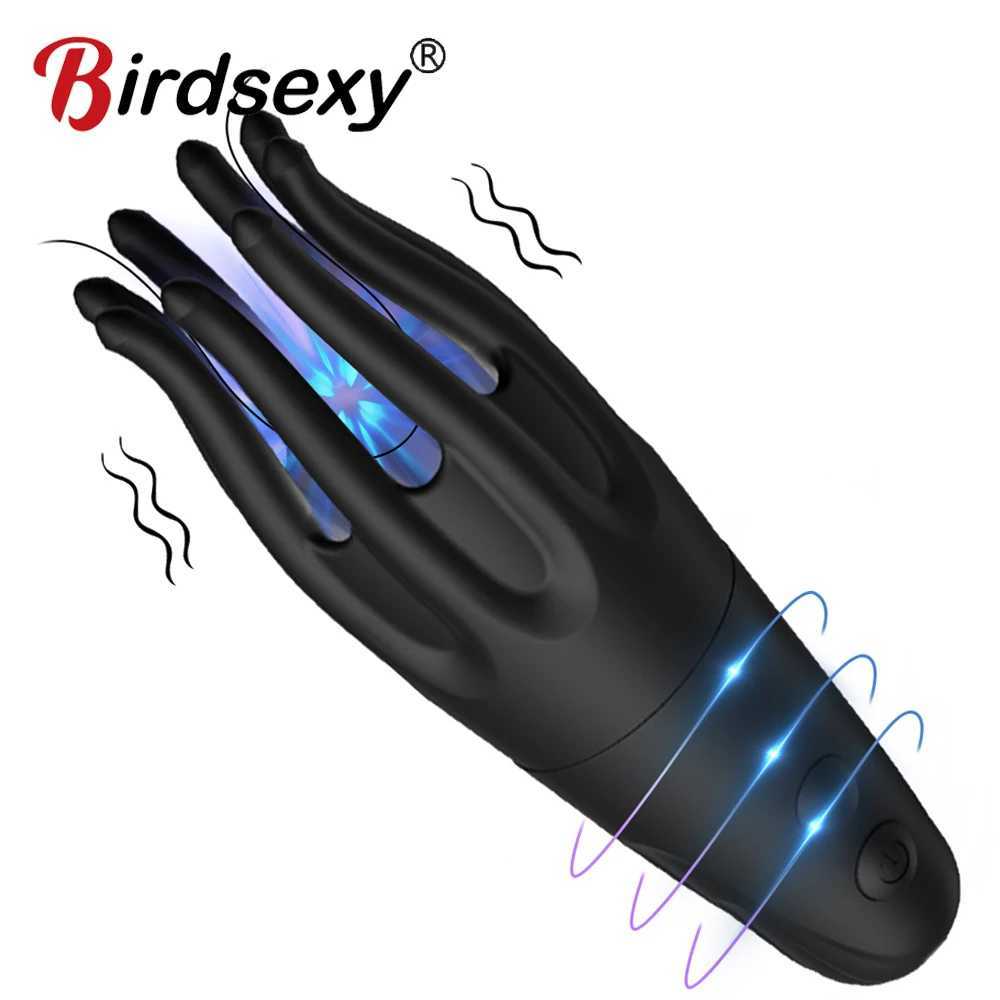 Electric Shock Masturbator for Men Penis Massager Glans Vibration Sex Oral Blowjob Lasting Delay Endurance Training Sex Toys 18+ W250117