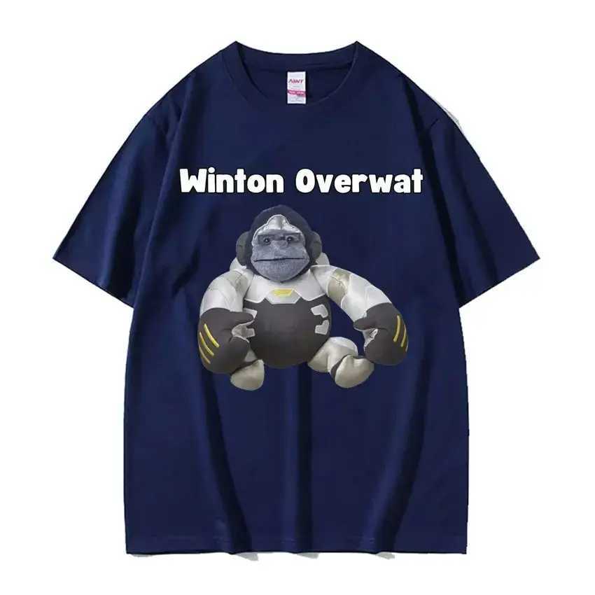 Winton Overwat Meme Funny Gaming Graphic T Shirt Fashion Gothic Humor T-shirts Men Women Oversized Cotton T-shirt Y2k Streetwear W250117