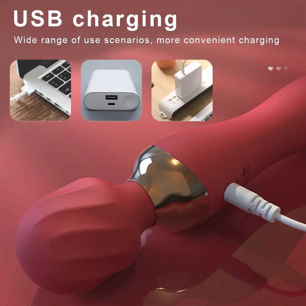 Powerful Vibrator Dildos Wand for Women G Spot Clitoris Stimulator Vagina Massager Female Masturbator Sex Toys for Adults 18+ W250117