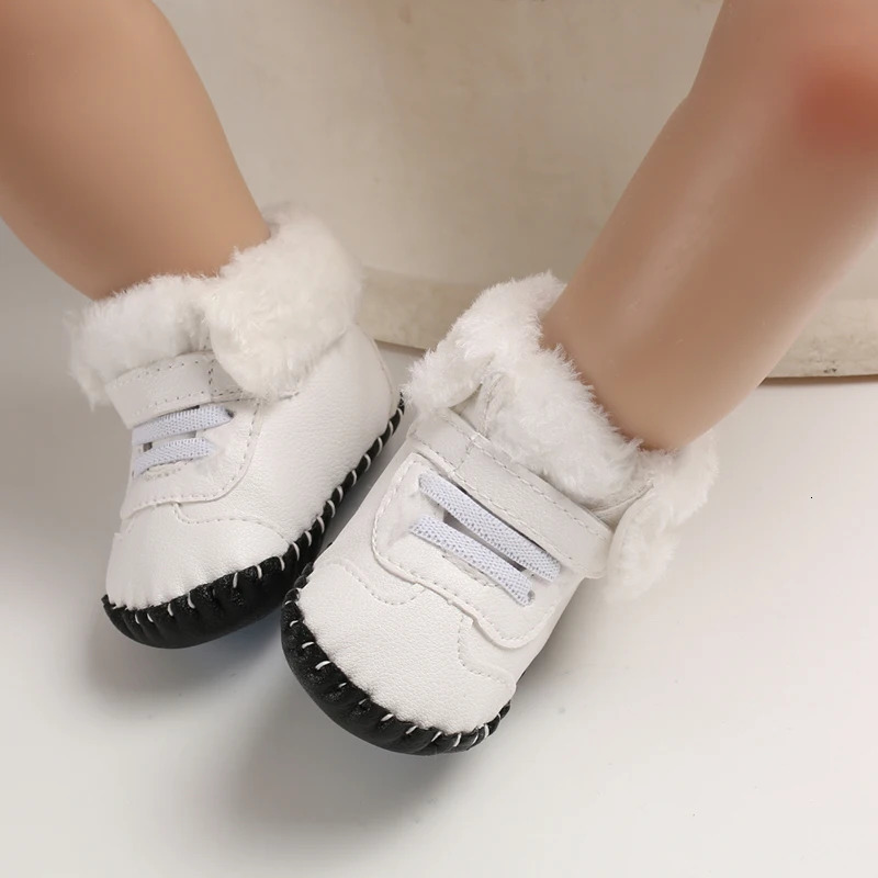 Baby Girls Boys Snow Boots Soft Sole Plush Lined Infant Booties PU Leather Toddler born Prewalker First Baby Walking Shoes 250118