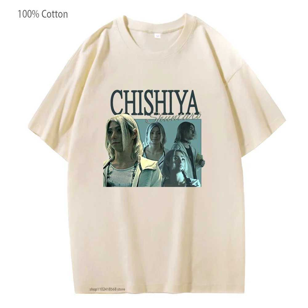 Anime Alice In Borderland T-Shirts Chishiya Printed Tshirts Men Fashion Tops 00% Cotton Women Clothing Y2k Clothes Summer Tops W250117