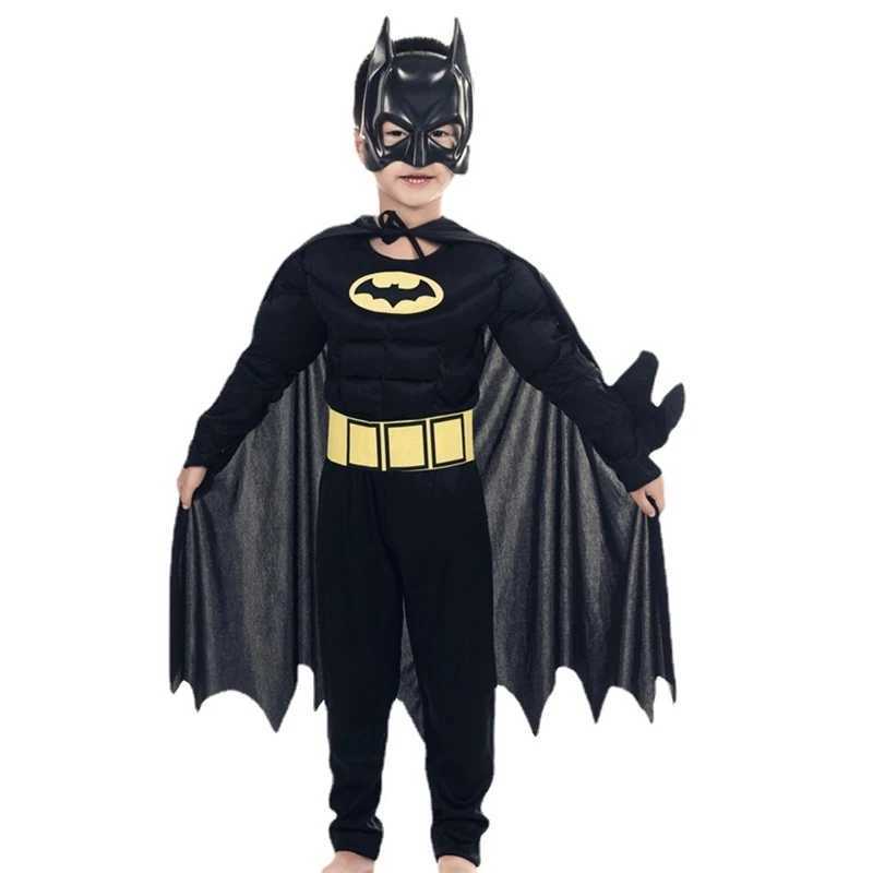 Childrens bat role-playing jumpsuit hero costume set with corner mask male superhero Wayne role-playing high-quality Halloween carnival party W250117
