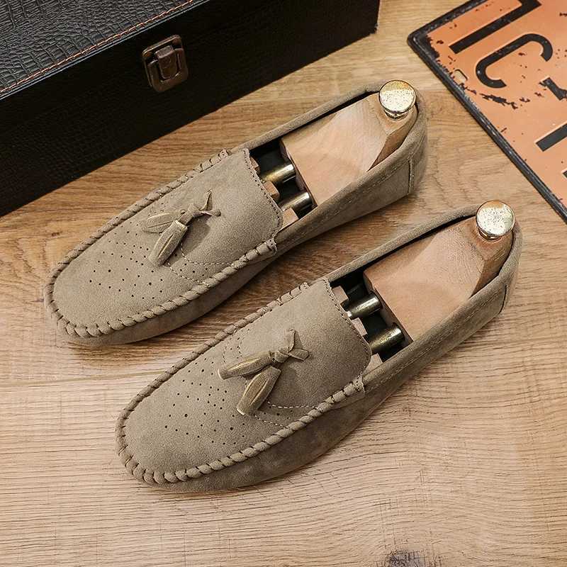 Fi Men Casual Shoes Suede Breathable Comfort Slip- Mens Driving Shoes Luxury Brand Men Loafers Mens Lazy Shoes XJ250614