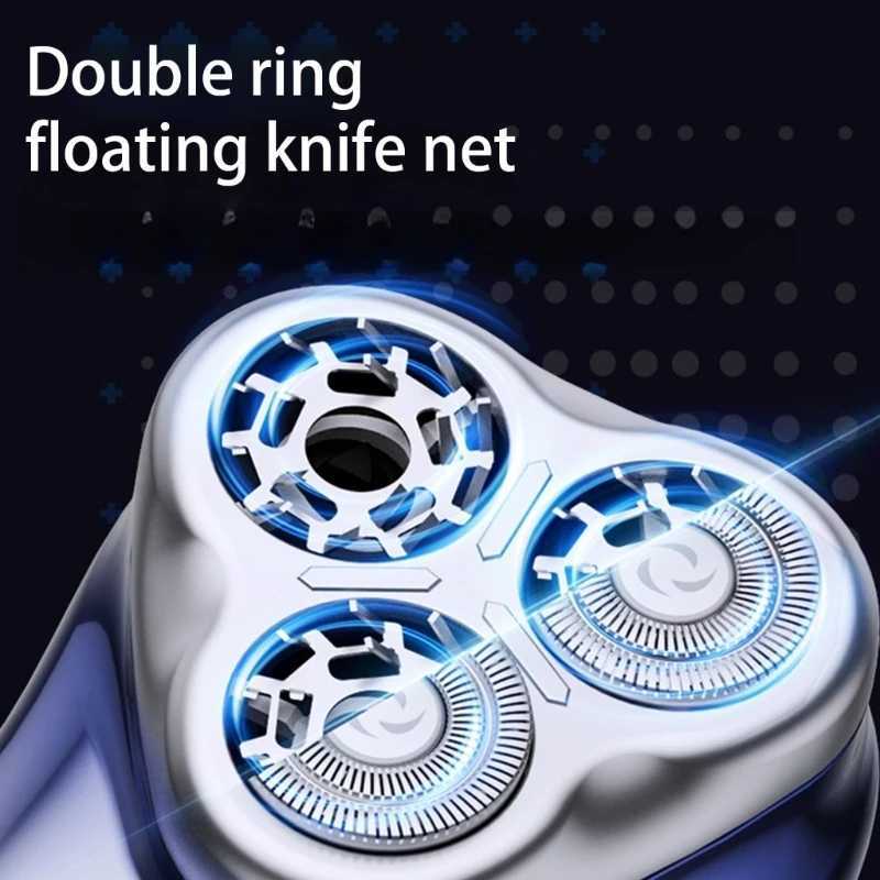 Multifuntional Small Electric Shaver with Floating Head Designs Rechargeable Beard Trimmer for Various Skin TypesW250117