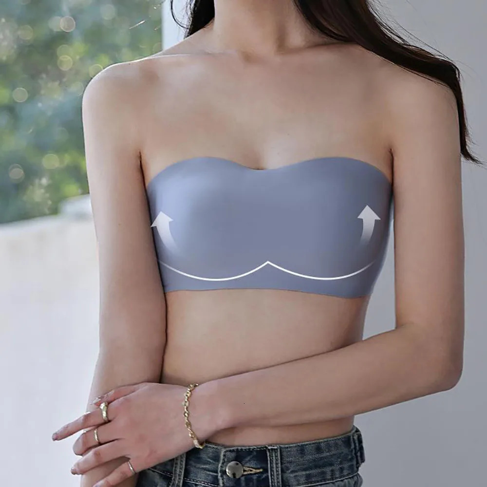 Summer Strapless Bra Women Underwear seamless Push Up Brassiere Invisible Small Chest Tube Top Antilight Wedding Womens 250122