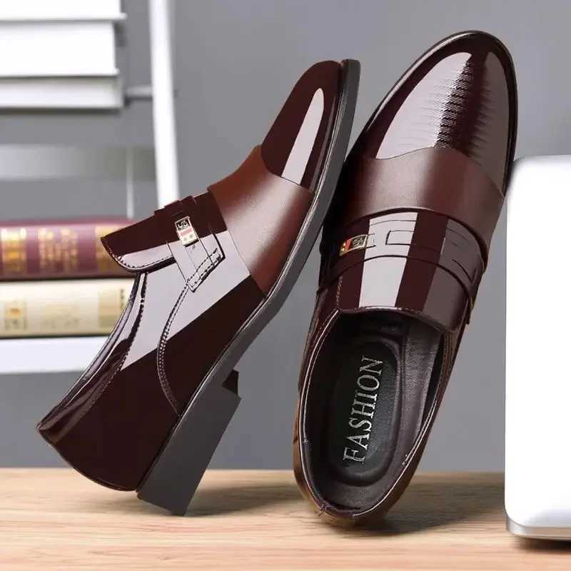 Men Shoes Formal Fi Business Dress Slip Dress Shoes Mens Oxfords Footwear High Quality Leather Shoes For Men LoafersXJ250118