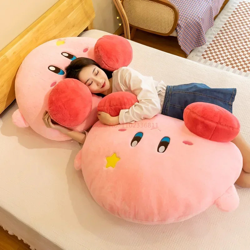 50/70cm Anime Kirby Plush Dolls Kawaii Cartoon Cute Fluffy Pink Pillow Stuffed Animal Toy Home Decoration Kid Birthday Gift Girl 250109