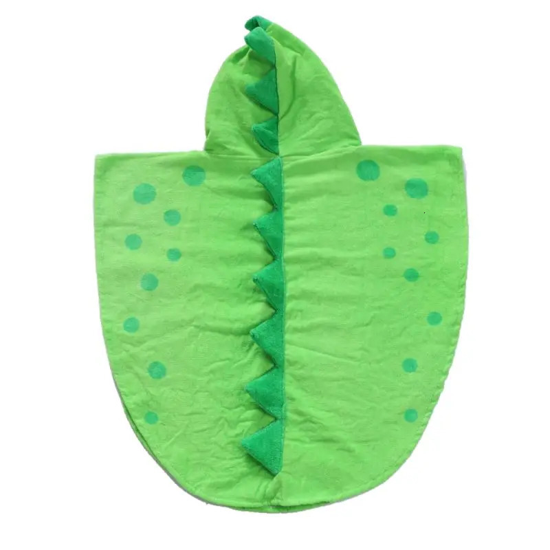 Hooded With Paw Dinosaur Ponchos Hooded Childrens Bath Towel Kids BeachTowel Infant Bathrobe 250120