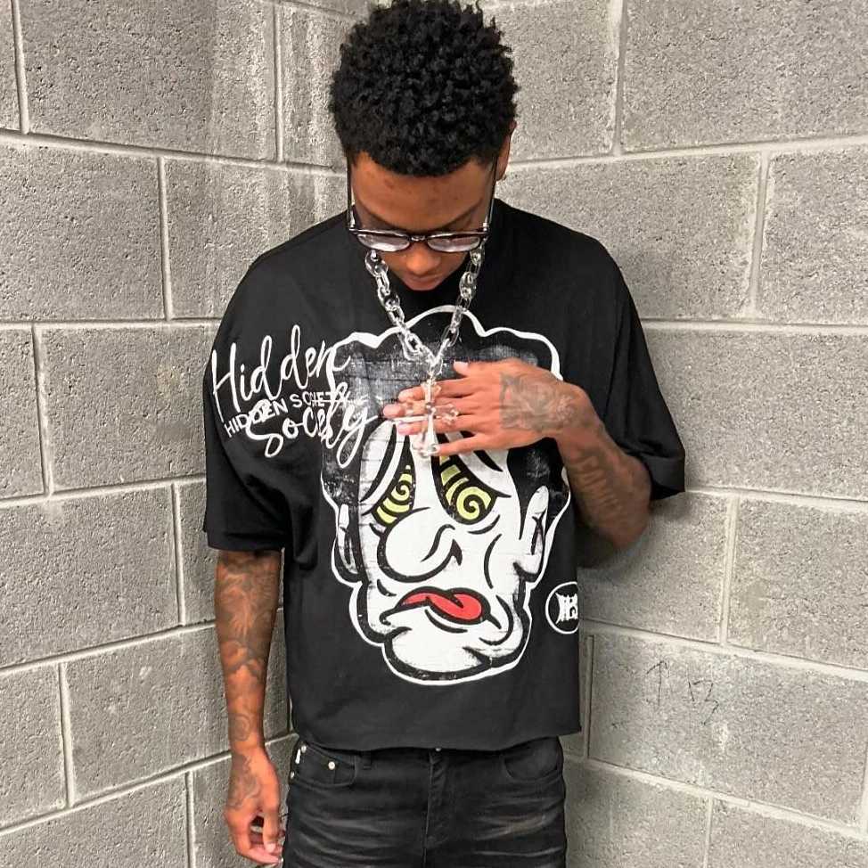 Y2K Fashion Clothes Harajuku Cartoon Character Graphic Printed T Shirt Casual Drop Sleeves Cotton Oversized T Shirt Mens Womens W250117