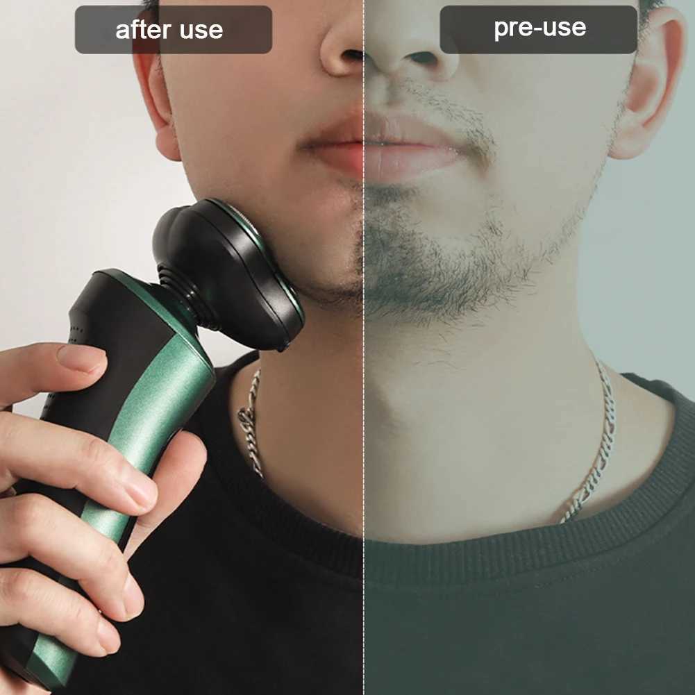 Men Rechargeable Shaver USB Charging Smart Razor with Digital Display Face Beard Trimmer Shaving Face Beard Razor Car Home RazorW250117